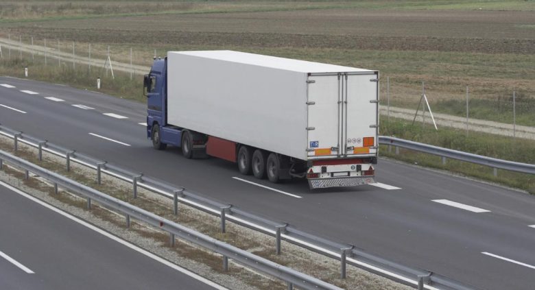 Transport truck on highway