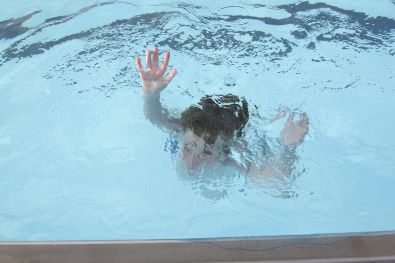 A child swimming