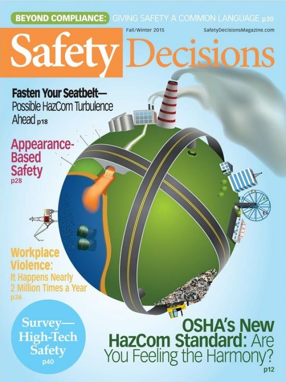 The cover of Safety Decision Magazine's Fall/Winter 2015 issue featuring an article by Ray Prest
