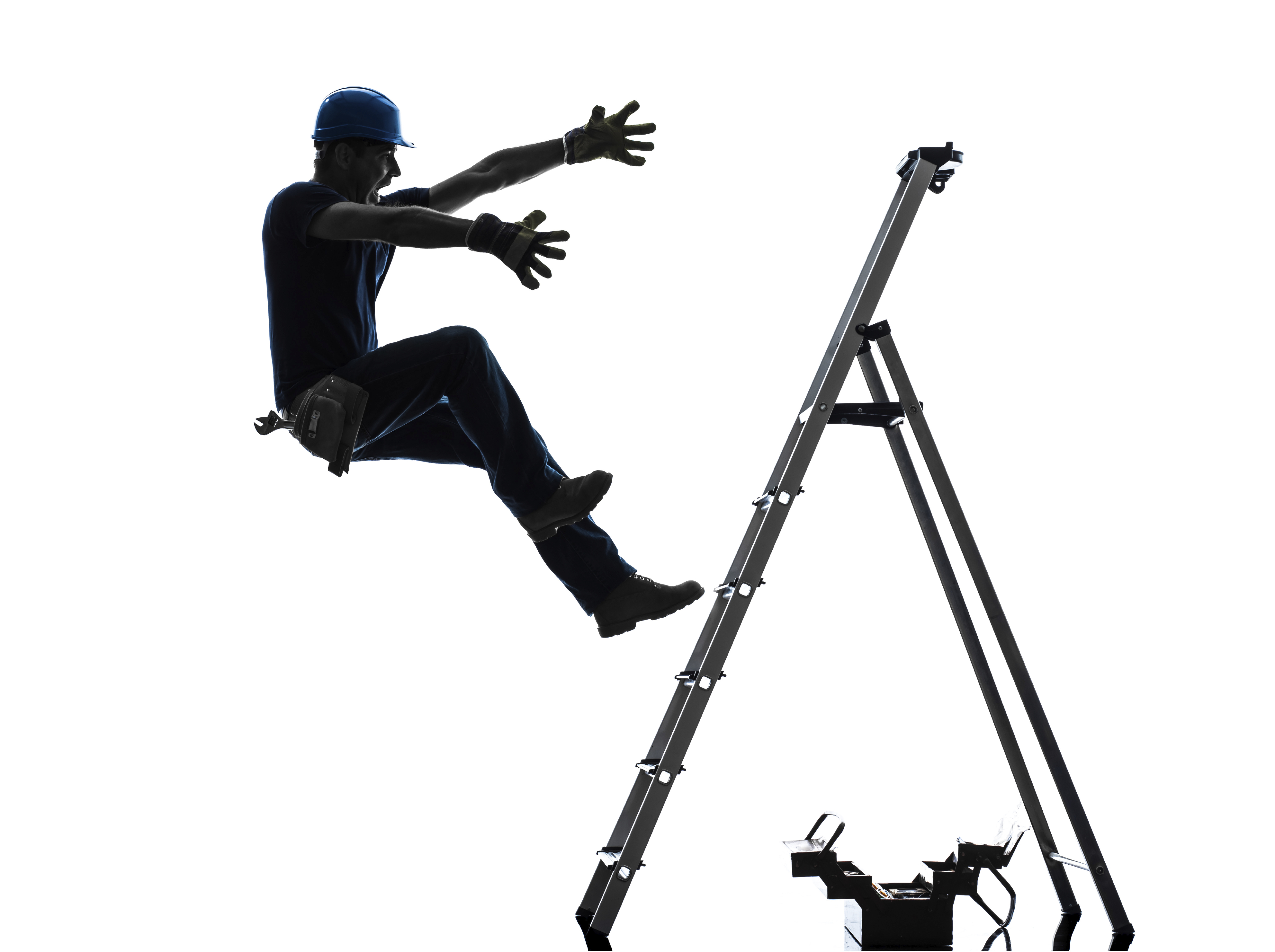 people falling off ladders