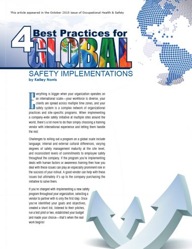 4 Best Practices for Global Safety