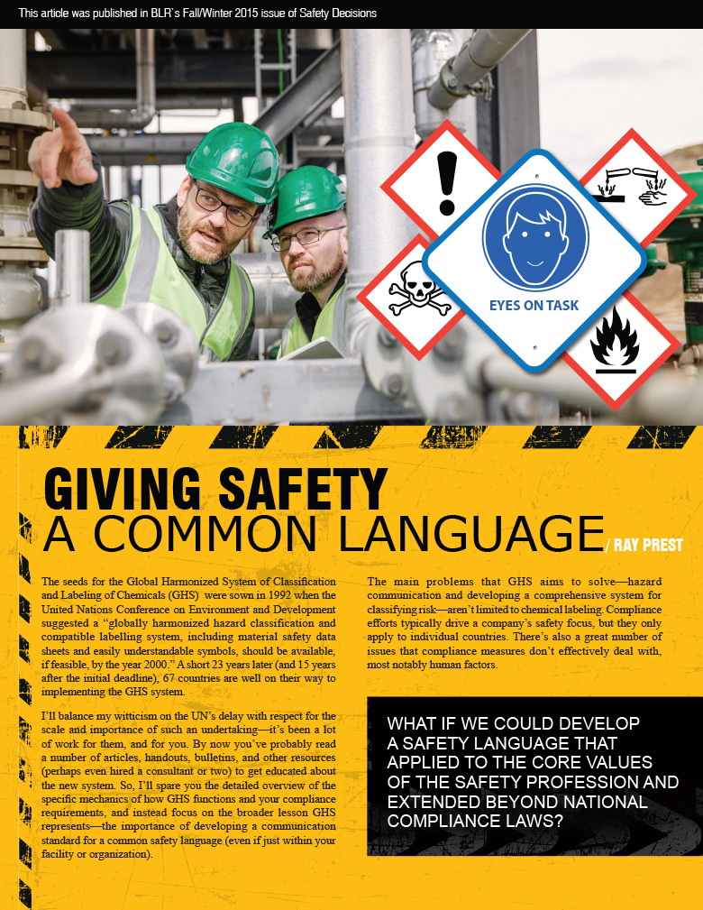 Giving Safety a Common Language SafeStart