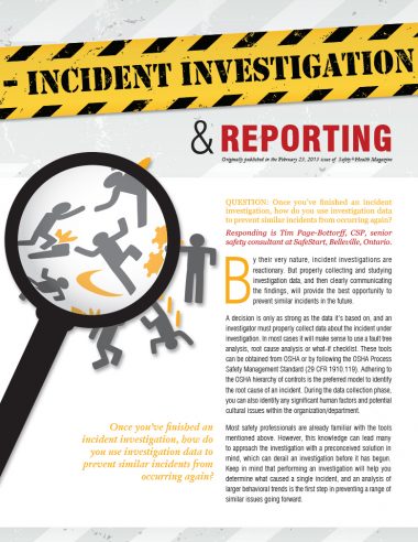 Incident Investigation and Reporting