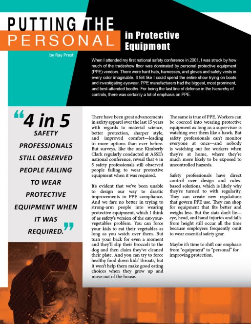 Putting the Personal in Protective Equipment SafeStart