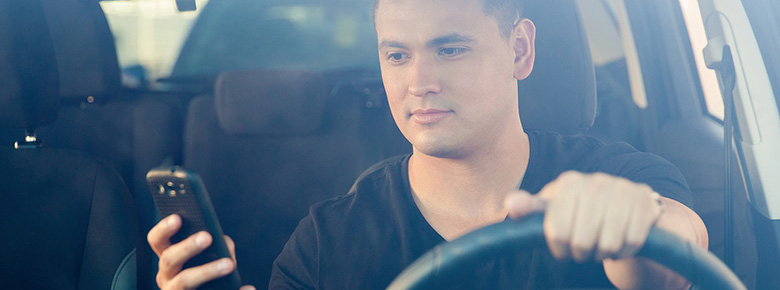 A distracted driver
