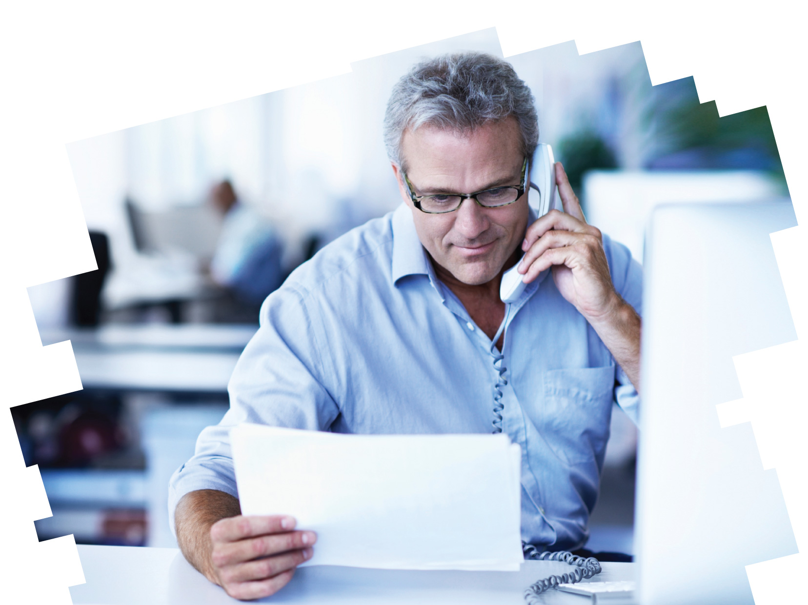 Man reading document