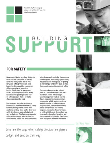 Building Support for Safety