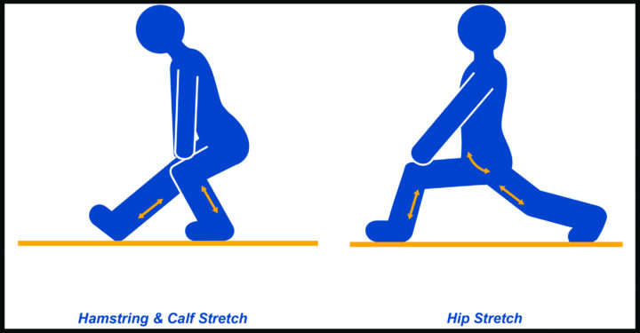 Hamstring, calf and hip stretch