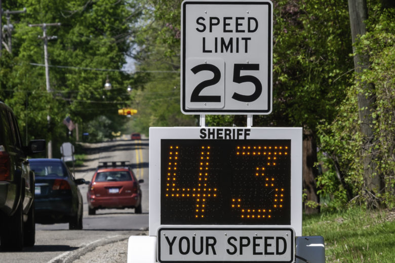 Your speed versus speed limit
