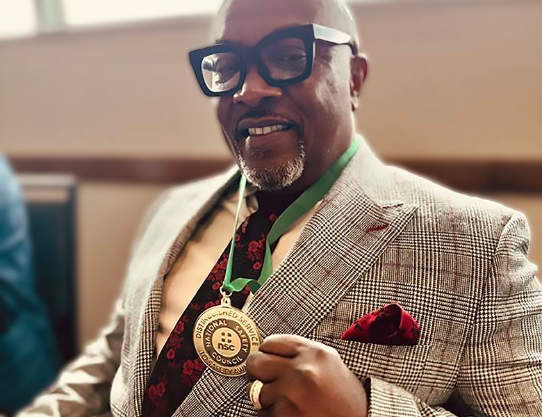 Jack Jackson with NSC Award
