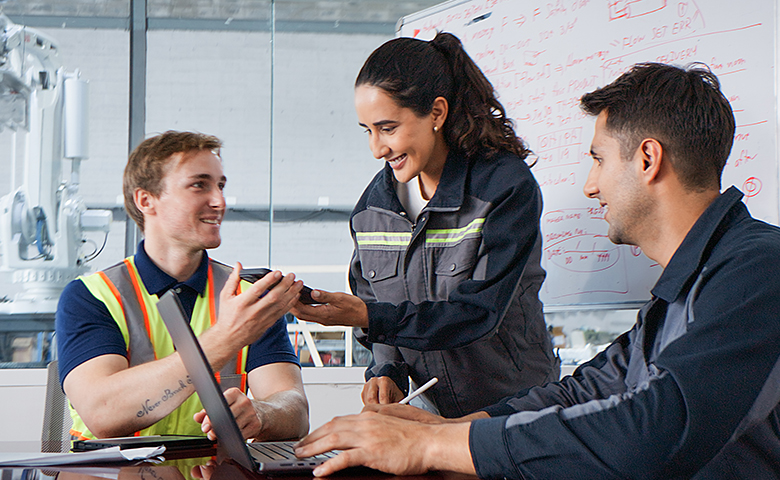 Employees engaged in the workplace